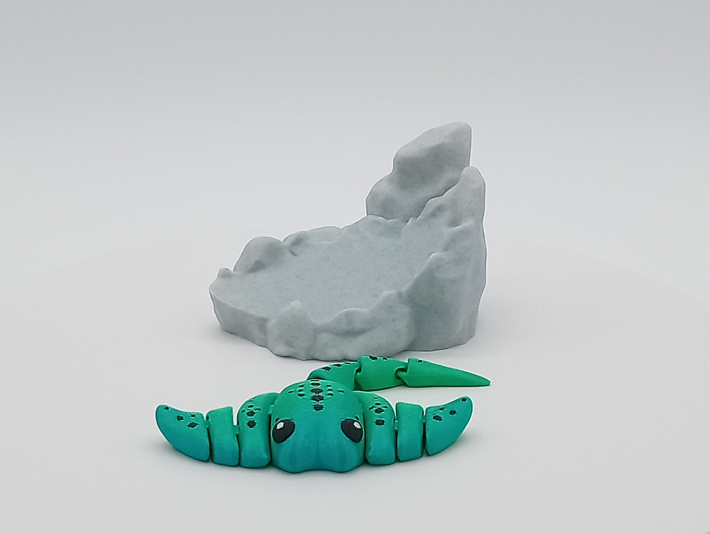 Articulated Stingray Set | 2 Stingrays + Rock Display Stand
