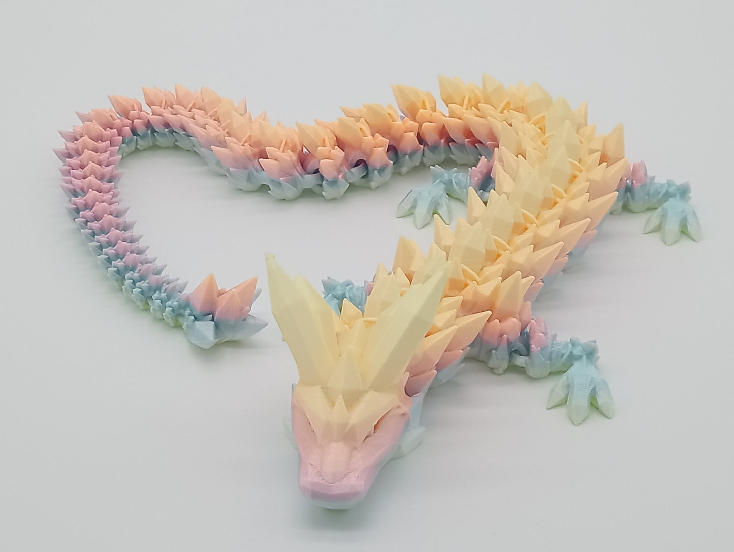 Crystal Dragon β 24" Articulated 3D Printed Fantasy Display Model