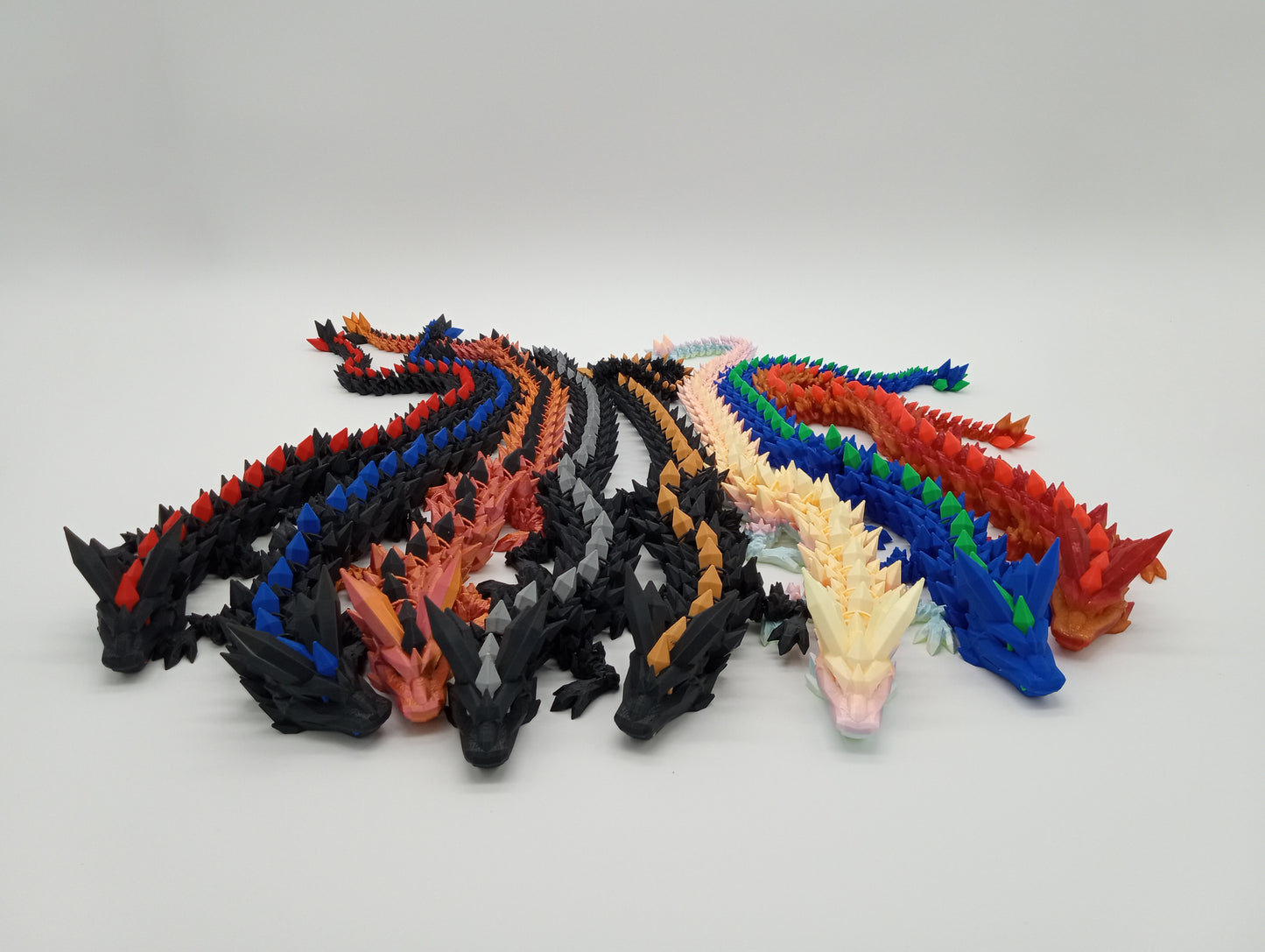 Crystal Dragon β 24" Articulated 3D Printed Fantasy Display Model
