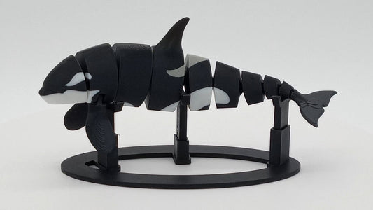 Articulated Orca Whale + Display Stand