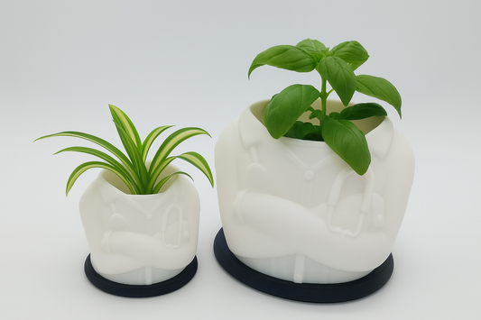 Doctor Planter – 3D Printed Medical-Themed Pot in 2 Sizes