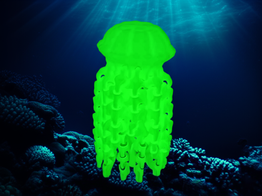 Flexi Glow-in-the-Dark Jellyfish – Articulated Ocean Companion (5")
