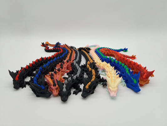 Crystal Dragon – 24" Articulated 3D Printed Fantasy Display Model