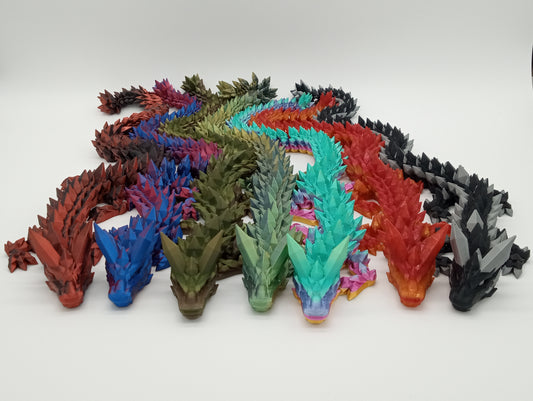 Crystal Dragon – 27" Long 2025 Version Articulated Fantasy Dragon
