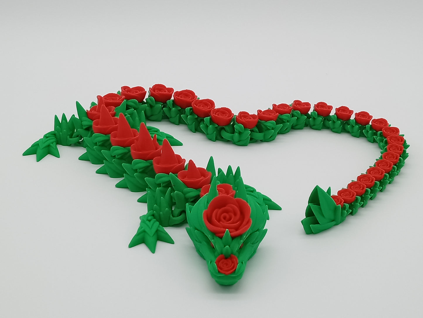 Rose Dragon – 3D Printed Articulated Floral Fantasy Display Model