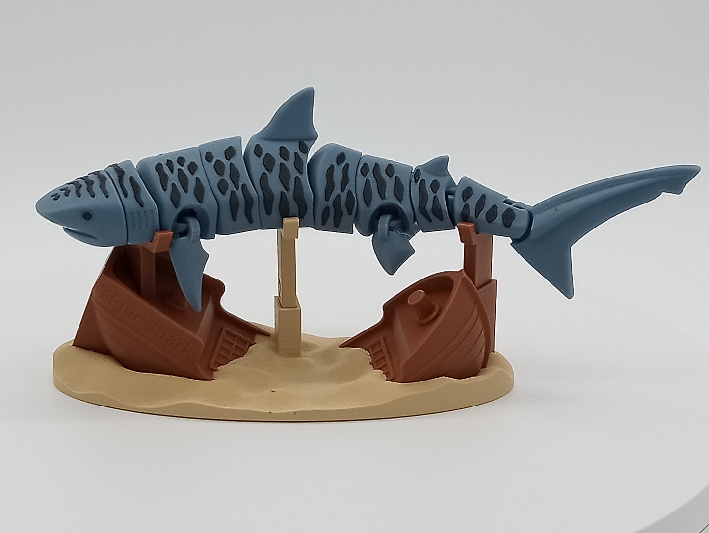Flexi Tiger Shark + Ship Display Stand