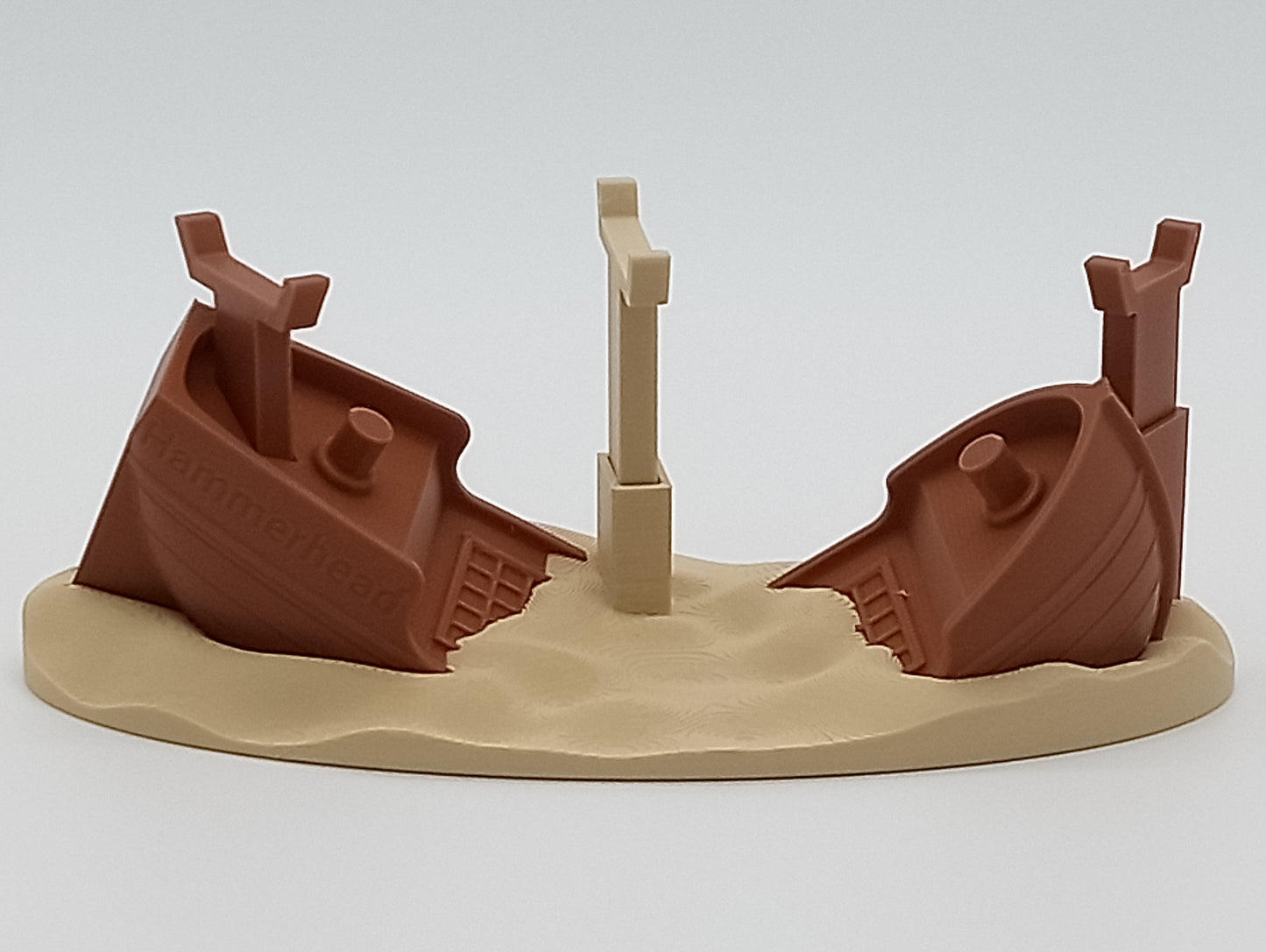 Flexi Hammerhead Shark + Ship Display Stand
