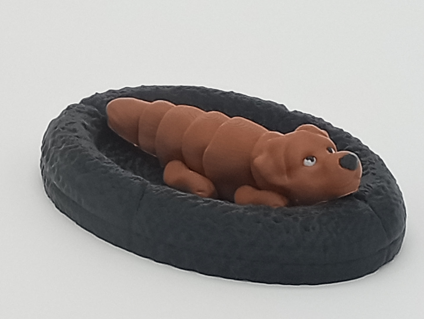 🐶 Baby Flexi Dogs with Bed – 3D Printed Articulated Puppies