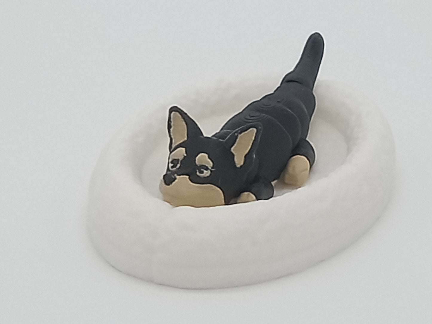 🐶 Baby Flexi Dogs with Bed – 3D Printed Articulated Puppies