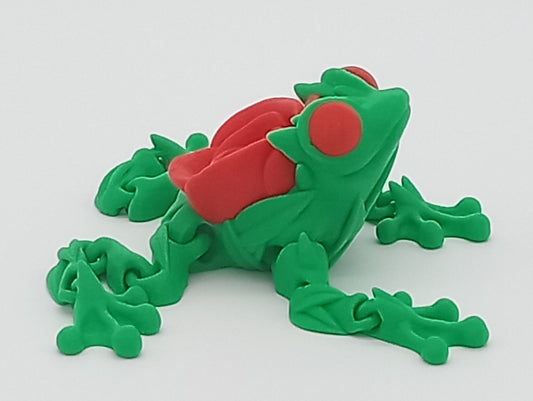 🌹 Rose Frog – 3" Articulated 3D Printed Flexi Frog
