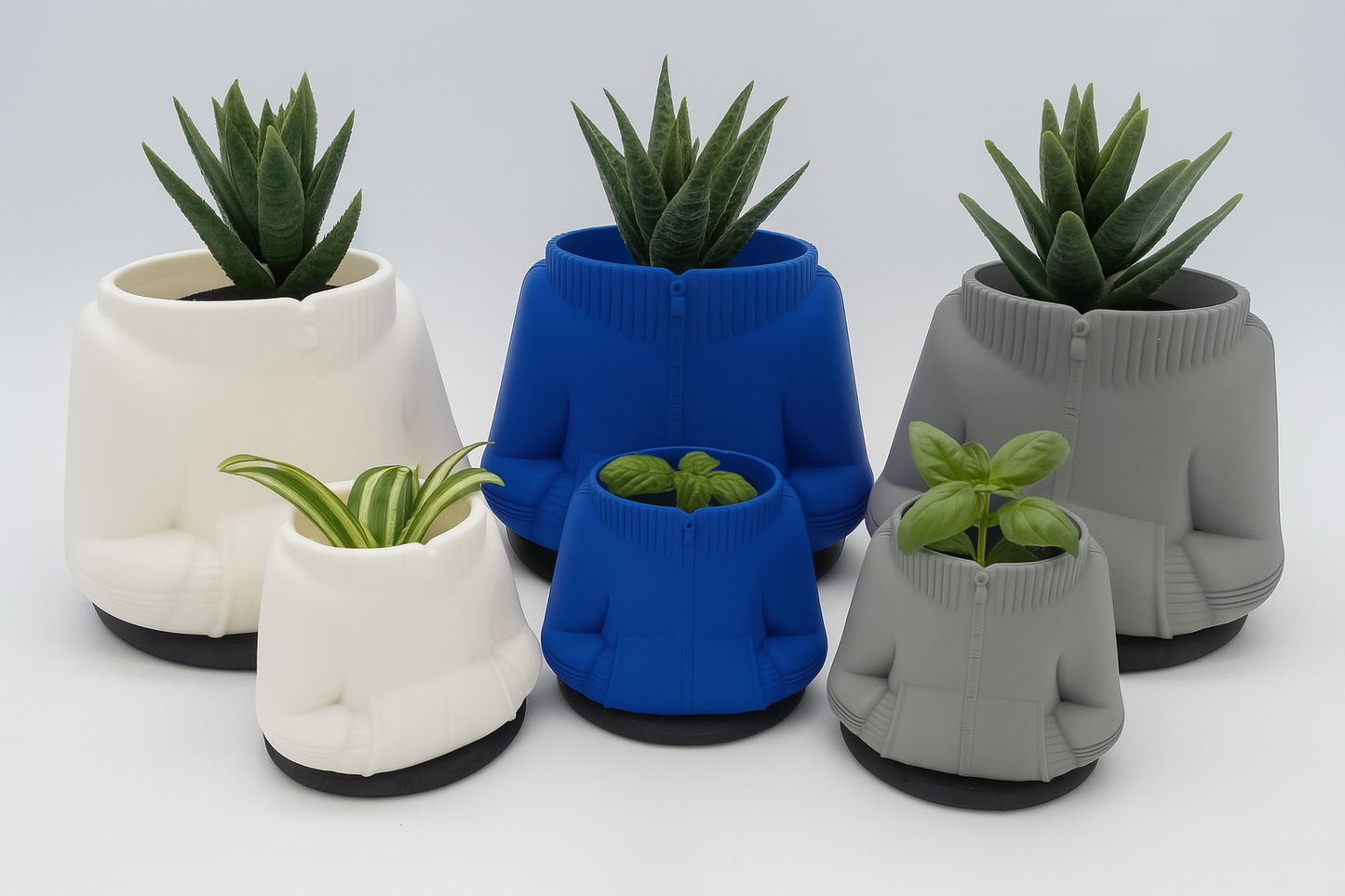Cozy Sports Sweater Planter – 3D Printed in 2 Sizes & 3 Colors